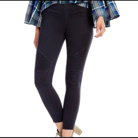 Gianni Bini Ashlynn Moto Ankle Zip Jeggings in Midnight Size XS NWT - Picture 1 of 9